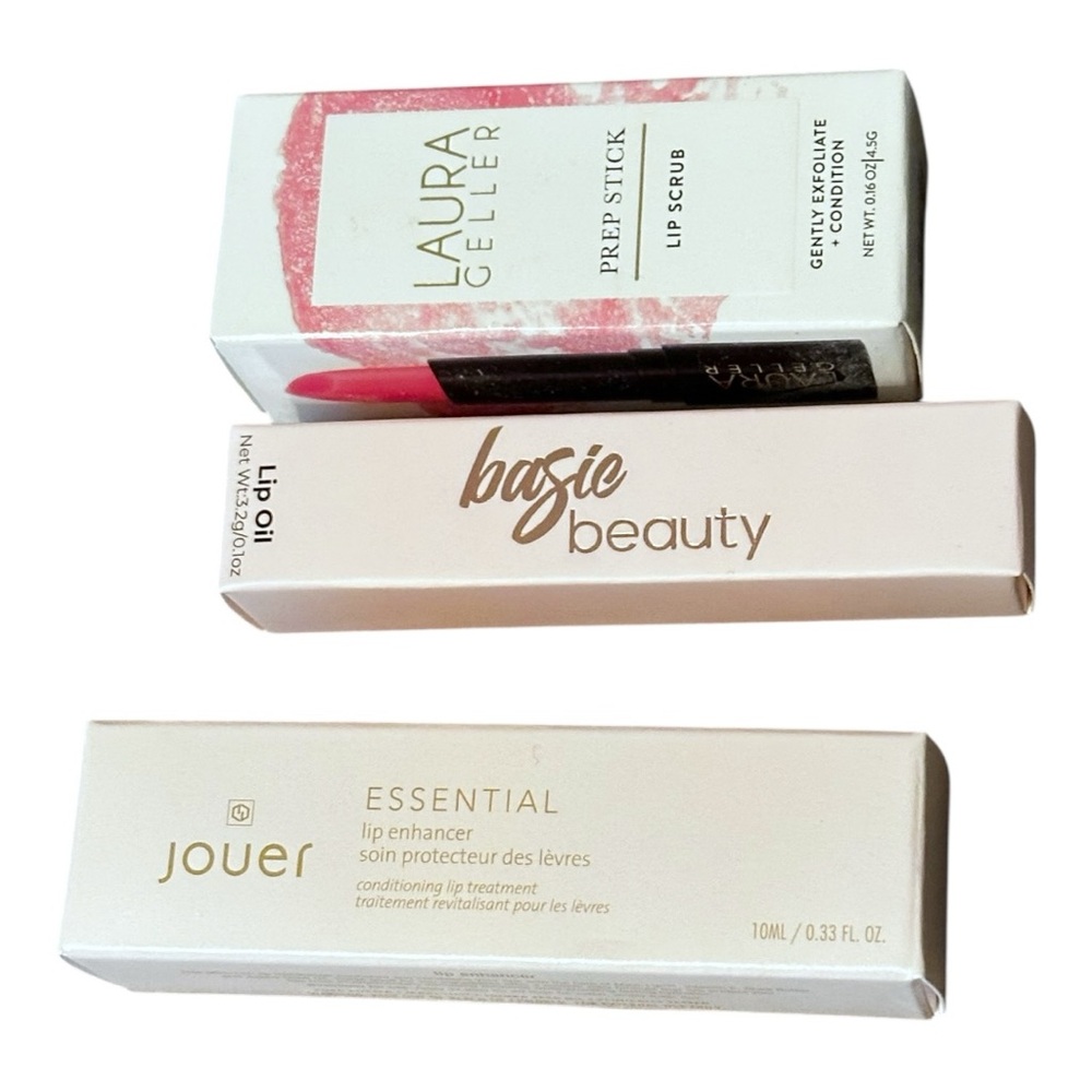 NWT Laura Geller Lip Scrub + lip set